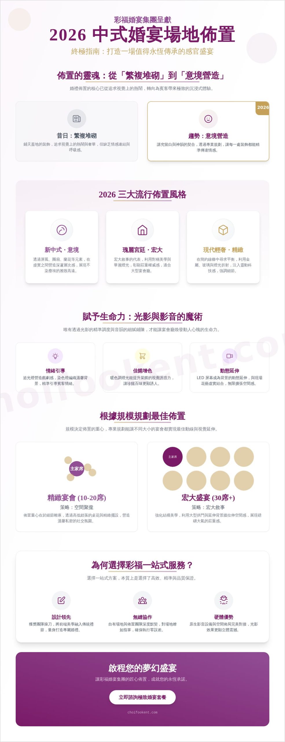 2026 中式婚宴場地佈置全攻略：打造典雅與現代交織的夢幻盛宴