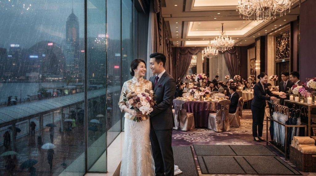打風落雨婚宴後備方案：2026香港新人必備應變清單與場地應對指南